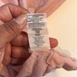 We The Free Free People  Shirt Womens Large Pink Short Sleeve Knit Polo V Neck Photo 8