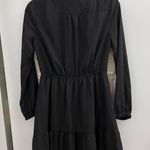 ZARA Black Babydoll Dress Long Sleeve Photo 1