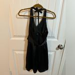 Vera Wang White Black Cocktail Halter Drop Waist Mini Dress with Bow Detail Size 0 Photo 6