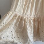 En Saison Juliet puff sleeve eyelet elegant Beige babydoll Dress big bow back S‎ Photo 1