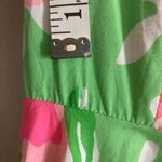 Lilly Pulitzer  Freja Fit & Flare Mini Dress Pink Green Floral Side Pockets 12 Photo 10