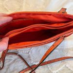 Mundi Vintage Faux Ostrich Crossbody Purse Handbag Orange FLAW Photo 8