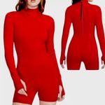 Nike  Every Stitch Considered Red Wool Bodysuit Romper Made In Italy Photo 9