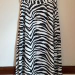 Banana Republic A-line Black and White Zebra Midi Skirt sz 4 Fully Lined Photo 1