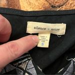 Silence + Noise  Navy Long Sleeve Embroidered Top with Kangaroo Pockets Size S Photo 4