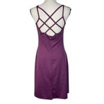 prAna Medium Rebecca Dress A-Line Striped Shelf Bra Stretch Sleeveless V-Neck Photo 3