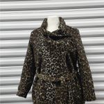 Fashion to figure  Womens Coat Size 0(XL) Leopard Belted Wrap Jacket Animal Print Photo 4