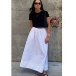 Theory NEW  Easy Midi Skirt White City Poplin Photo 2