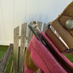 Fossil  Shay‎ Canvas Crossbody Pink Yellow Handbag Flap Closure Pocket Bag NWOT W Photo 5