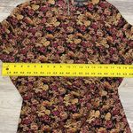 Primark Multi-Color Long Sleeve Round Neck Ruched Side Keyhole Back Blouse 10 Photo 7