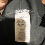 Adidas  Size Small Black White Three 3 Striped Pull on Athletic‎ Leggings Photo 2