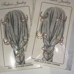 Faux Pearl and Gold Tone Boho Hair Clip Charms Photo 0