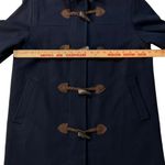 Talbots Vintage Coat Jacket Toggle Navy Blue 100% Wool Hooded Size 6 Petite Photo 9