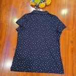 Gloria Vanderbilt  Collared Pola Dot Blouse Medium Photo 3