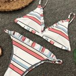 Boutique 1614 Clearance ruffle strips cheeky bikini swimsuits Photo 1