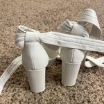 Gianni Bini Astraahh Leather Ankle Wrap Bow Block Heel Sandals Photo 3