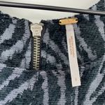 Free People Mini Dress Fit & Flare Chenille Zebra Print Drop Waist Womens 6 Photo 4