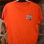 B. Jaxx Women’s Orange/Black Peace Love Football Tshirt Orange Size M Photo 2
