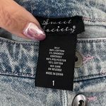 Sweet Society Light Blue Denim & Pink Bow Pleated Mini Skirt Plus Size 1 Photo 10