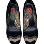 Missoni x Target ミ★ Barkwood Chevron Print Suede Heeled Pumps ミ★ Black ミ★ 6.5M Photo 9