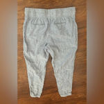Athleta  Cabo Linen Summer Resort Jogger Pants Chambray Blue Comfy Size 10 Photo 1