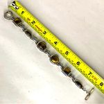 BARSE Sterling Silver Tigers Eyes Cabochon Toggle Bracelet Photo 14