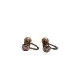 12 K Gold Filled Cultured Pearl Screw Back Earrings Vintage Huggies Women’s Gold Photo 2