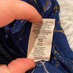 Free People  90’s Bell Sleeve Birds of Paradise Top in Blue Small Photo 6