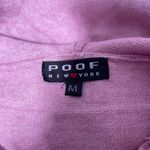 Poof! ! New York Pink Hooded Knit Pullover Cropped Sweater Photo 9