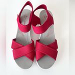 Clarks Cloudsteppers Cali step wedge sport sandals Red 11 NEW Photo 2