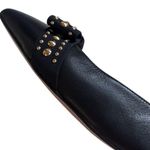 J.Crew EUC Leather Gwen Sling Back Gold
Studded Bow Flats Black Size 8 Photo 5