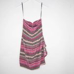Parker NEW  Sweetheart 100%‎ Silk Mini Strapless Dress, Pink print, M Photo 4