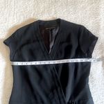 Lafayette 148  Wrap Belted Cap Sleeve Black Dress Size 8‎ Photo 3