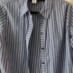 Striped Cotton Shirt Dress Sz Med Photo 1