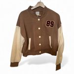 Hippie Rose  Juniors Varsity Lightweight Bomber Sweater Jacket Photo 1