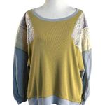 We The Free Free People Bohemian Feelin It Patchwork Oversized Slouchy Tee Top Small Photo 1