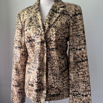 Norton Mcnaughton Vintage Y2K  Viewpoint Snakeskin Print Single Breasted Blazer Photo 0