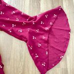 NLW Cherry Maroon Bell Sleeve Low Cut Mini Dress Photo 2