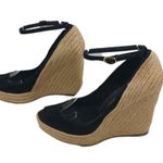 Jean Michel Cazabat Suede Espadrille EUC $395 size 37 US 7 S2325 Black Photo 4