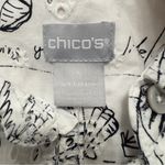 Chico's Chico’s Sanibel Eyelet Billow Sleeve Button Up Cotton Shirt Size 1 (8/10) Photo 8