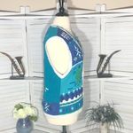 Vintage 90s Hand Knitted Cotton Vest Teal Blue XL Photo 2