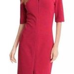 Diane Von Furstenberg  Red Short Sleeve Saturn Full Front Zip Dress 8 Photo 0