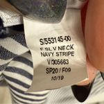 Old Navy Striped Navy and White Sleeveless Women’s Large V-neck Keyhole back Top Photo 5