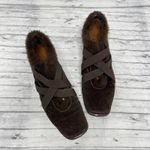 Stuart Weitzman Suede Faux Fur Sneaker Shoes Womens Size 9.5 Brown Winter Spain Photo 1