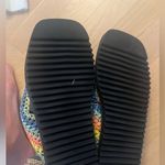 Farm Rio  Black Banana Puffy Fluffy Crochet Flip Flop Sandals Size‎ 9 NWOT Photo 2