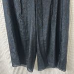 Theory  Silk Fluid Pull On Black Blue Multi Flower Silk Wide Pants Small NWT Photo 6