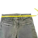 ZARA  Slim Fit Medium Rise Black Moto Jeans with Zipper Ankle‎ Size 4 Photo 11