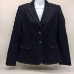 Tahari A.S.L. Separates Navy Denim Styled Blazer/Jacket w/Tan Top Stitching Sz 6 Photo 0