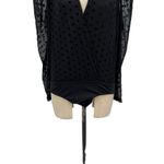 IORANE Tulle Bodysuit Swiss Dot Print Black Size 42 / US Large Photo 3