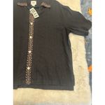 BDG ‎ Urban Linen Souvenir Button-Down Shirt Black Size L Photo 6
